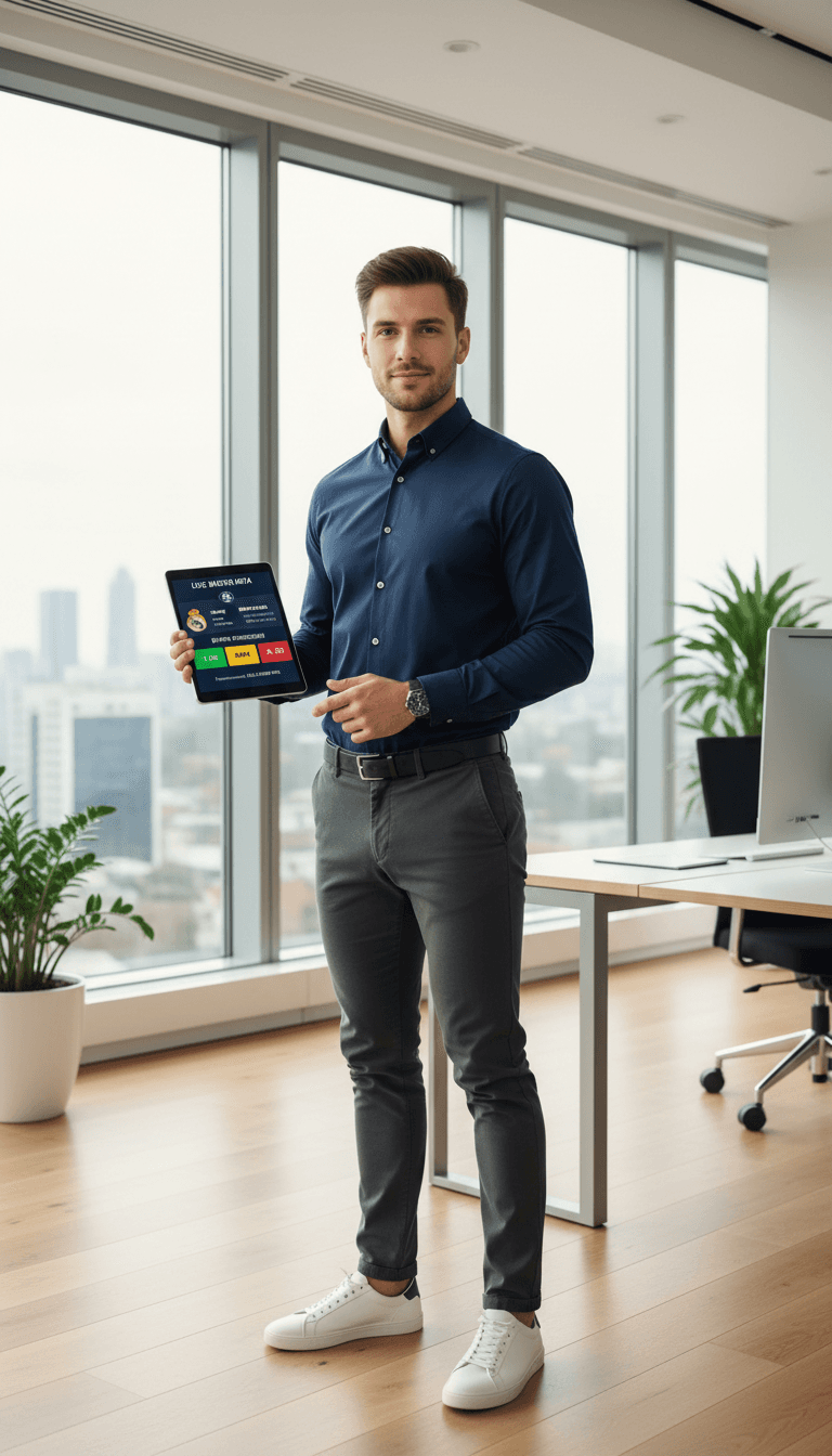 Analyst reviewing AI-generated betting predictions