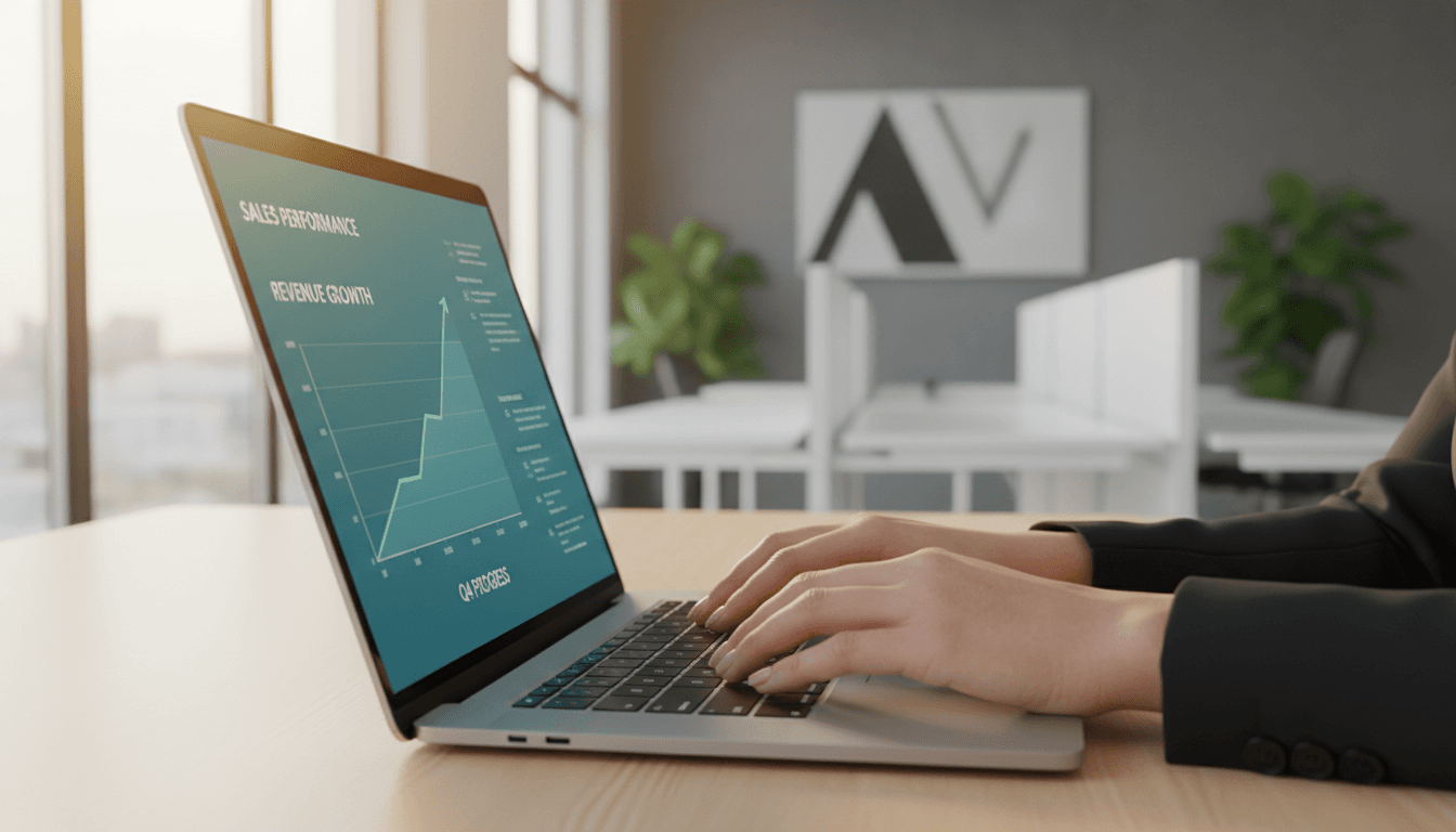 Professional dashboard showing affiliate earnings and performance metrics on laptop screen