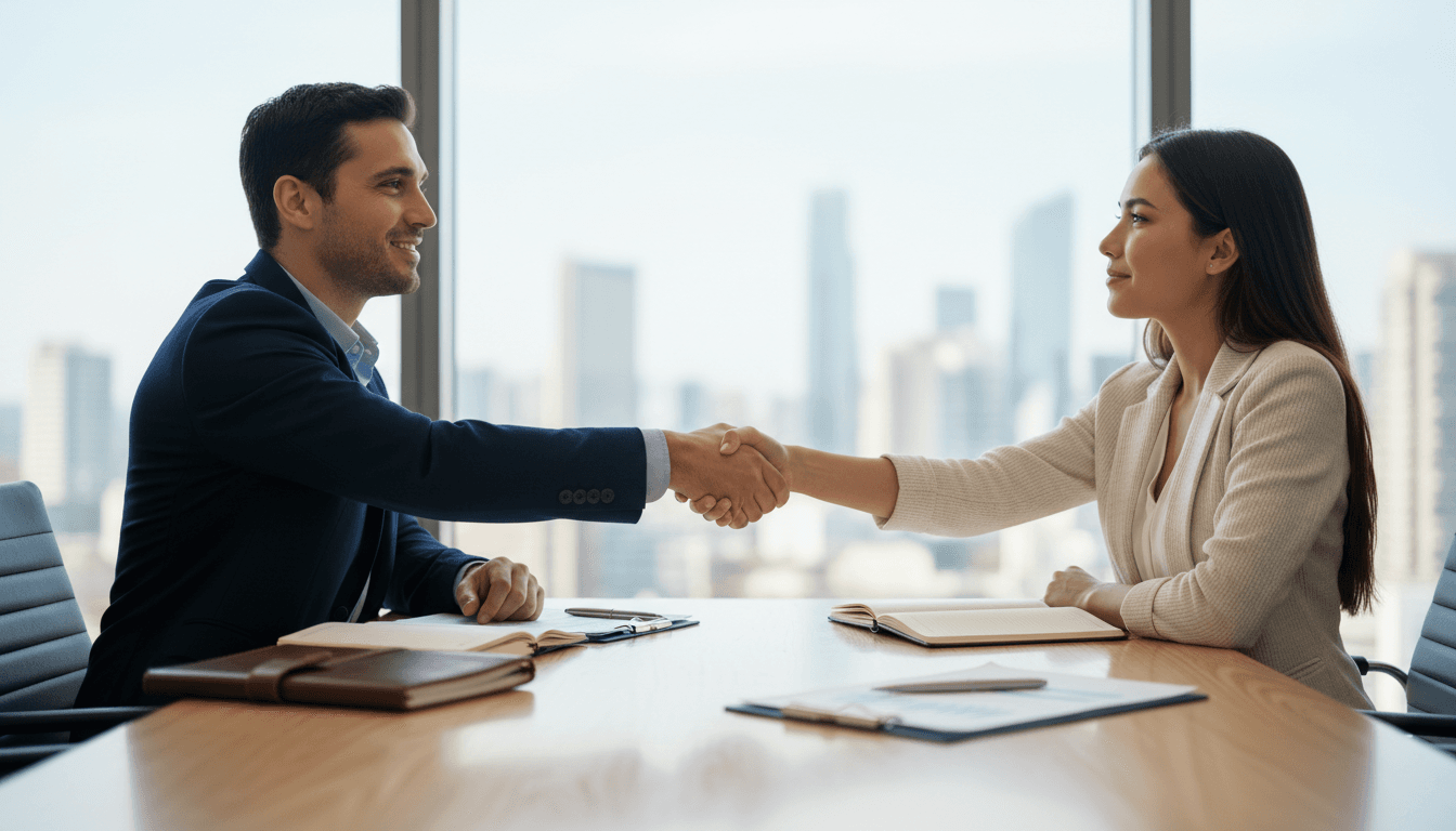 Partnership handshake representing affiliate program benefits